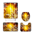 Miniatyrbillede 1 af 5: IC Elements Julegradient Snefnug Print Bruseforhæng Gulvmåtte Sæt med fire dele, A01