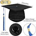 Miniatyrbilde 2 av 5: IC Unisex Eksamenhette, Justerbar Caps for Graduation University High School Master Hat