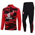 Miniatyrbillede 1 af 2: 2425 Ny Spanien Portugal Brasilien Voksen Langærmet Fodbold Træningsuniform Sæt AC/rød-sort AC / rød-sort AC / red-black M