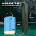 Miniatyrbilde 3 av 5: Mini Elektrisk Luftpumpe for Oppblåsbare Gjenstander 4 i 1 Bærbar Camping Luftpumpe med Innebygd Lys Powerbank Rask Inflasjon og Deflasjon Liten Pumpe, DUBUNS
