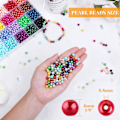 Miniatyrbilde 2 av 5: 1680 stk 6mm 24 farger runde perler perler med hull for smykker Making løs avstandsperler for juvel