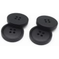 Pikkukuva 2 / 5: IC 100 suuria mustia nappeja DIY-ompelemiseen (25 mm)