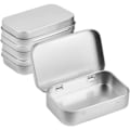 Miniatyrbilde 1 av 5: IC Sølvblikkboks, rektangulær metallblikkboks, 6 stk liten metallboks, hjemmeoppbevaringsboks for godteri, nøkler, øredobber, etc