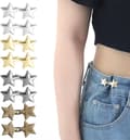 Jeans midjereducerare, justerbar jeansknapp, clip-on, ingen sömnad, 8 par