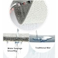 Miniatyrbillede 3 af 5: Brusemåtte til indendørs brusebad, skridsikker loofah-bademåtte, anti-skimmel, anti-bakteriel, blød PVC-bademåtte til badeværelse, vådt brusebad (40 x 60 cm, grå)