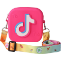 Pikkukuva 1 / 5: IC Liten axelväska Crossbody för små flickor. Musik tema rose red