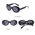 Miniatyrbild 2 av 5: IC Retro Oval Solglasögon Clout Goggles Kurt Cobain Vintage Mod Tjock Ram Rund Lins Unisex UV400 Skydd