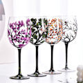 Miniatyrbillede 2 af 5: IC Fire Sæsoner Træer Vinglas Goblet Kreativ Trykt Glas CD Onesize