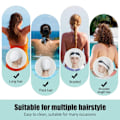 Miniatyrbillede 4 af 5: IC Cap bubbelform for at reducere vandmodstand, genanvendelig cap til kvinder og mænd Hold frisuren uændret - hvid