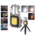 Miniatyrbild 2 av 5: IC Pro Multifunktionell COB Arbetslampa LED Ficklampa USB Uppladdningsbar Svart One Size