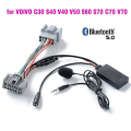 Pikkukuva 1 / 5: Auton Bluetooth 5.0 langaton puhelu handsfree Aux In -sovitin Volvo C30 S40 V40 V50 S60 S70 C70 V70 Xc70 S80 Xc90 -mikrofonilla