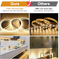 Miniatyrbild 6 av 7: 5m COB LED-tejp 3000K 24V COB LED-remsa Varmvit med fjärrkontroll/IP30 Vattentät/1600 LED/8mm Bredd Dimbar LED-remsa för sovrum Heminredning 3000 k