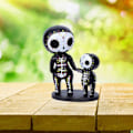 Miniatyrbilde 5 av 5: IC Sugar Skull Par Rose Figur Till Døden Harpiks Samleobjekt
