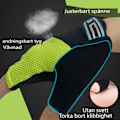 Miniatyrbillede 4 af 4: IC Cykelhandsker til mænd Cykelhandsker til kvinder Halvfinger Åndbare cykelhandsker Gul S