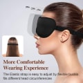 Pikkukuva 3 / 5: IC Unimask, Pehmeä ja Hengittävä Unimask, Säädettävä Hihna, 3D Blackout-Unimask Unettomuuteen