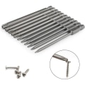 Miniatyrbilde 3 av 5: IC Sett med 11 ekstra lange (100 mm) og magnetiske sekskantede Torx-bits - Elektrisk skrutrekker