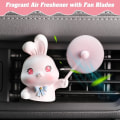 Pikkukuva 4 / 5: IC Söta bil luftventil Clips, Charm Car Inter Dekorationer Luftfräschare Clip Dofter Diffuser (Vit Kanin)