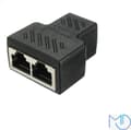 RJ45 Splitter 1 till 2 Nätverksadapter - Kontakt - LAN