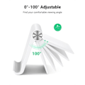 Miniatyrbillede 3 af 5: IG Tablet Holder Justerbar Bærbar Bordholder Dock White