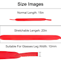 Pikkukuva 2 / 5: 6-pack neopren elastisk sladd Hållare band band, glasögon hållare band glasögon pannband null none