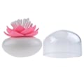 Miniatyrbillede 2 af 5: IG Bomuldspind Organizer Lotus Form Vatpind Kosmetisk Opbevaring Rosa