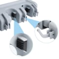 Pikkukuva 3 / 5: IC Kvastmopphållare Tidy Organizer, Väggmonterad Organizer med 5 positioner 6 krokar för borstmopp och borstverktygsförvaring