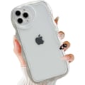 Pikkukuva 3 / 4: IC iPhone 13 Pro Max -kotelo 6,7\", söt läpinäkyvä Love-kotelo, Love-sydän kamerakehyksellä Aaltomainen reuna Läpinäkyvä Täysi
