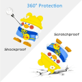 Pikkukuva 5 / 5: Airpods 1 & 2 -kotelo, söt 3D-piirretty silikoninen, iskunkestävä kotelo avaimenperällä (vaihdettavat ankan hatut)