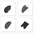 Miniatyrbillede 5 af 5: Sort Obsidian Gua Sha skrabemassageværktøj Jadestenbræt M