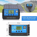 Miniatyrbillede 4 af 5: IC Opgraderet 10A 20A 30A Solcellecontroller 12V/24V Auto Solpanel 30A