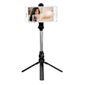 Miniatyrbild 1 av 5: IC Infällbart Selfie Stick-stativ med avtagbar trådlös fjärrkontroll och Tripod Selfie Stick - Svart