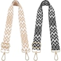 Miniatyrbilde 5 av 7: 2 stk justerbar skulderstropp for vesker 3,8 cm veskestropp skulderstropp bred håndveskestropp med stripemønster boho 70-130 cm med karabinkrok
