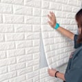 Pikkukuva 1 / 5: 20 kpl 3d 77x70 cm itseliimautuva tiili vedenpitävä tapetti