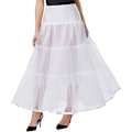 Miniatyrbilde 2 av 5: Dame Ankel Lengde Underskjørt Skjørt Bryllup Halv Slip Krinoline Underskjørt Hvit White L XL