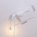 Miniatyrbillede 3 af 5: IC Bordlamper Soveværelse Resin Crow Skrivebordslampe Senglampe Lysvæg