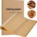 200 ark bakplåtspapper - 33x23 cm - Förklippt - Non-stick beläggning - Värmebeständigt upp till 232°C