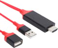 Pikkukuva 1 / 7: USB-HDMI-sovitinkaapeli - Videosovitinkaapeli - Type-C-HDMI - 1080p - USB-uros, ompelu