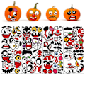 Pikkukuva 3 / 4: IC Halloween-tarrat Pumppu koristelu lapsille tekee 32 hauskaa kasvoa