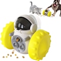 Miniatyrbillede 1 af 5: IC Til små Dry Treat Interaktivt Foderlegetøj til Hunde og Katte, Dyrefoderdispenser Tumbler Hundelegetøj, Hund Slow Feeder Treat Dispensing - Gul