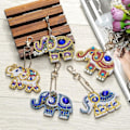 Miniatyrbillede 4 af 5: IC 5d DIY Diamantmaleri Nøglering Strassmaleri Broderi Nøglering Dobbeltsidig Borhæng Håndværk Strassmaleri Fuld Kit Charms Gave (