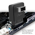 Miniatyrbillede 5 af 5: IC Moderkort USB Header Adapter USB3.0 19pin 20pin til TYPE-E 90 A1