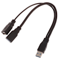 Miniatyrbild 4 av 5: IC Ny USB 3.0 A-hane till 2 honor Data Hub Power Ex