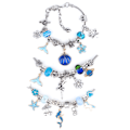 Miniatyrbillede 5 af 5: DIY Ocean Armbåndssæt til Børn i Blå Perler - Julklapp