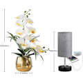 Miniatyrbillede 3 af 5: IG Kunstig blomst Phalaenopsis plastikorkidé i bonsai potte