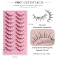 Miniatyrbillede 4 af 5: 10 Par Manga Lashes Falske Øjenvipper TM10 TM10 TM10 TM10