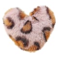 Miniatyrbillede 2 af 2: Bilnøglering Plys Nøglering Leopard Print Nøglering Plys Hjerte Nøglering Tegnebog Hængende Vedhæng (11X6cm) IC