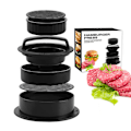 Pikkukuva 2 / 5: IC 3 in 1 Non Stick Meat Beef Veggie Hamburger Patty Form Essentia Yellow Bagged