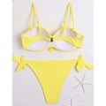 Miniatyrbilde 5 av 5: IC NOE Kvinners Bikini Volang Topp Side Tie Bunn Todelt