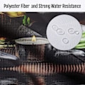 Miniatyrbild 3 av 5: 4-delars duschdraperi set, med 12 krokar, stenar Flow Water