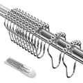 12-pack Duschdraperiringar i rostfritt stål med glidsystem - 12 enkelkrokar - 69 x 39 mm NPTERBL